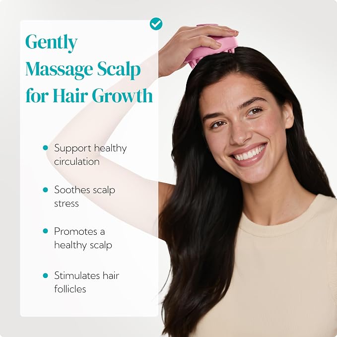 HEETA Scalp Massager 2 Pack for Hair Growth, Soft Silicone Bristles to Remove - Image 2