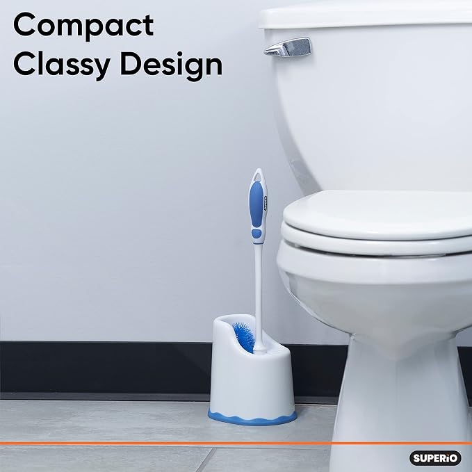 Superio Toilet Brush and Holder, Toilet Bowl Cleaning System - Image 5