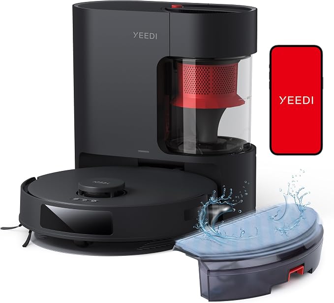 Yeedi C12 PRO Plus Robot Vacuum and Mop, 8000Pa Strong Suction, Vibrating by yeedi