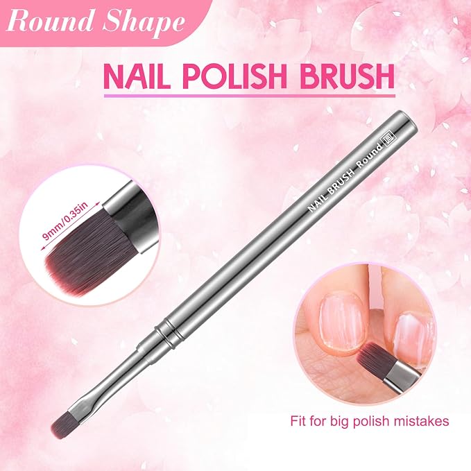 3Pcs Nail Art Clean-Up Brushes Set, Cleaning Mistake Polish On Cuticles Angled - Image 5