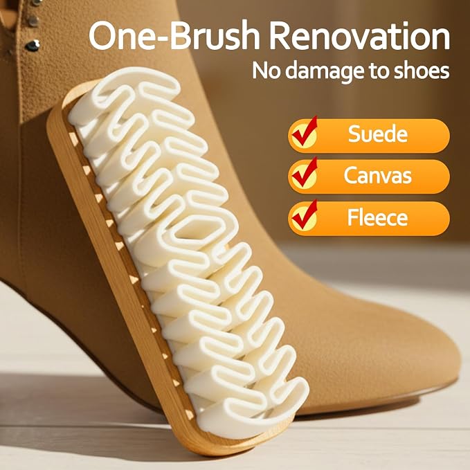 2Pcs Suede Shoe Brush and Eraser, Rubber Shoe Brush, Suede Brushes - Image 6
