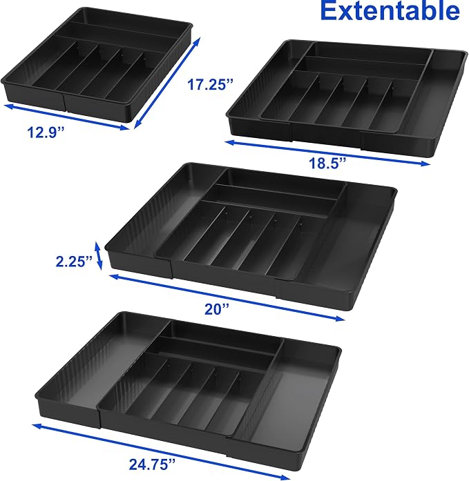 Simple Houseware Expandable Kitchen Drawer Flatware Organizer - Image 6