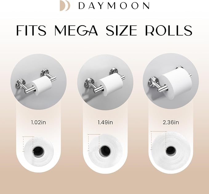 Day Moon™ Polished Chrome Toilet Paper Holder - Image 5