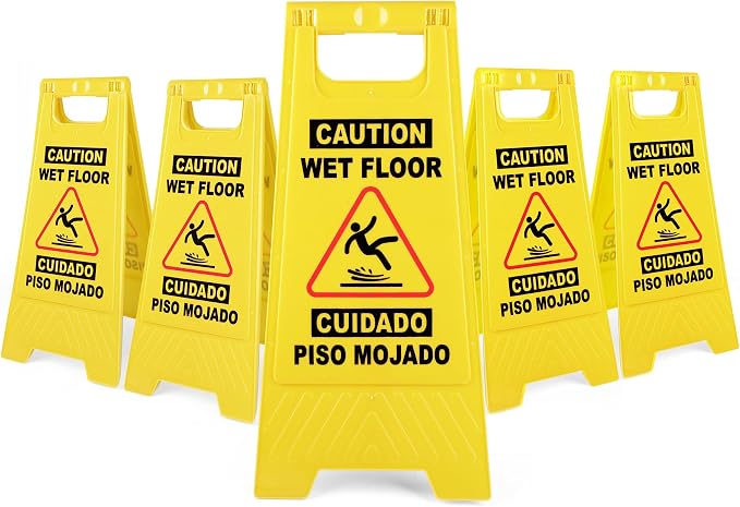 XPCARE 24 Inches Caution Wet Floor Sign, A Frame Safety Wet Floor Signs by XPCARE