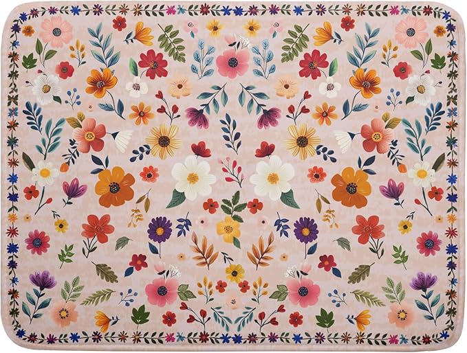 Spring Flowers Dish Drying Mat by Giwawa