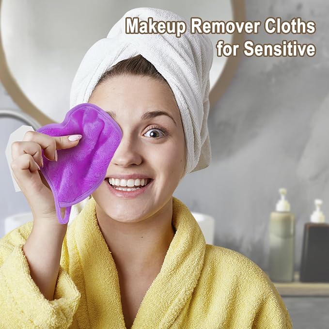 KODAMO Makeup Remover Cloth, Reusable Makeup Remover Pads Washable Travel Bag - Image 2