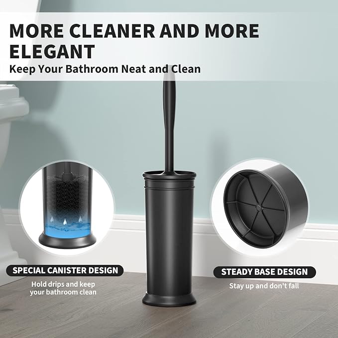 Toilet Brush and Holder 2 Pack, Toilet Bowl Brush - Image 5