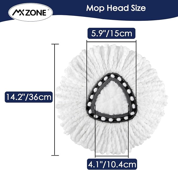 Spin Mop Head Replacement for O Ceda Mop Replace Head Triangle Mop Refills - Image 3