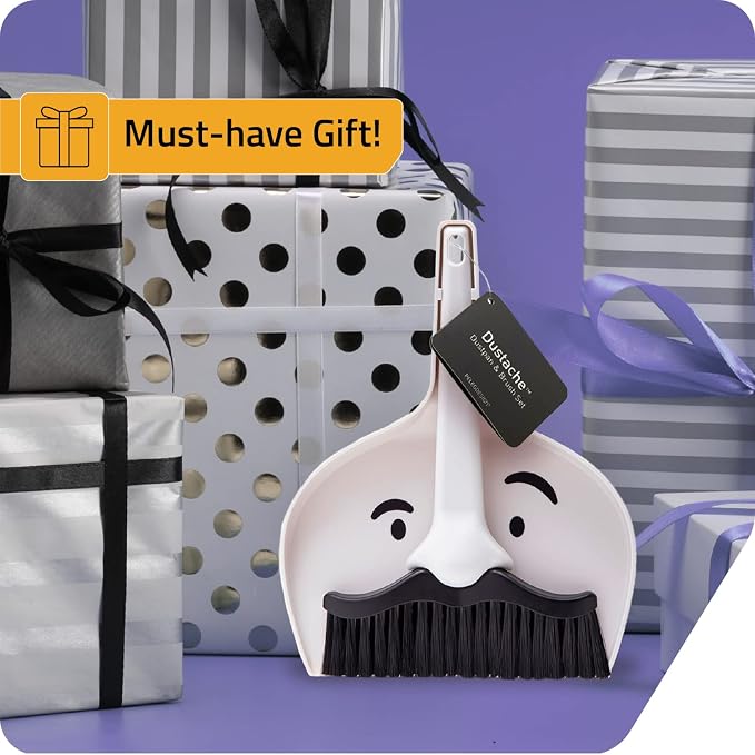 Peleg Design Dustache Small Dustpan and Brush Set, Mini Broom and Dustpan Set - Image 7