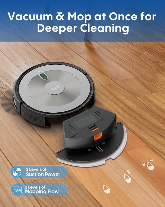 Robot Vacuum and Mop: 3000Pa Robotic Vacuum Cleaner - Image 7