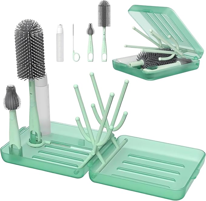 Bottle Brush Set Cleaner Silicone Brushes by MOMBASICS