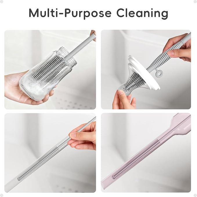 Silicone Cleaning Brush Kit, Water Bottle and Straw Cleaner Brush Set - Image 5