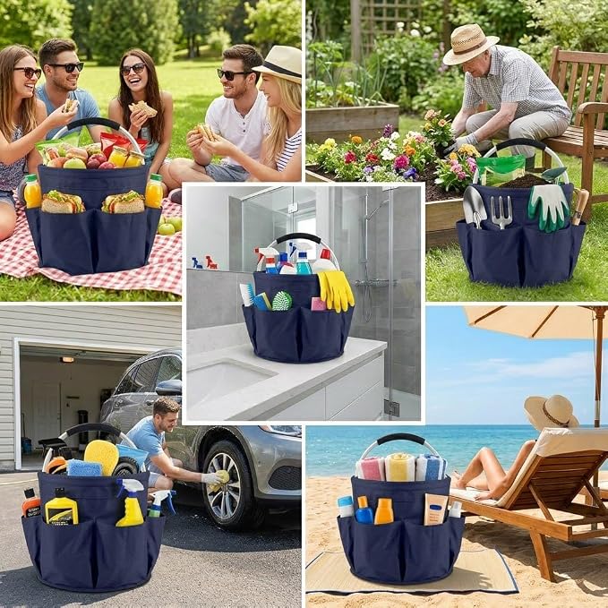 Multifunctional 17L Cleaning Caddy, Foldable 600D Organizer Bag - Image 6