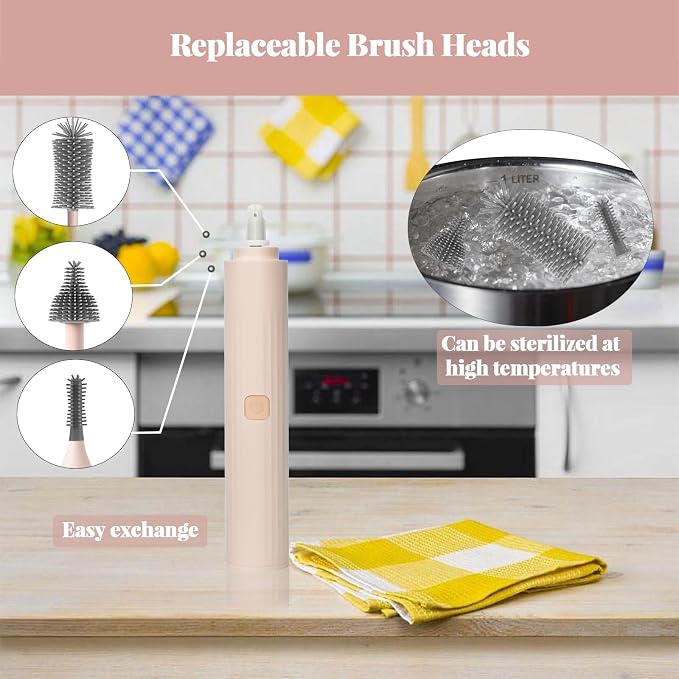 Electric Cleaning Brush with USB Rechargeable Electric Bottle Brush Cleaner and - Image 6