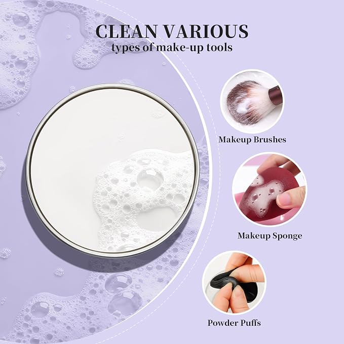 DUcare Makeup Brush Cleaner Shampoo Soap Solid Brush Cleaning Mat Removes - Image 2