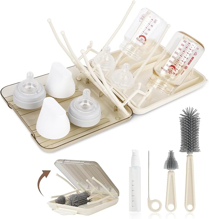 Baby Bottle Brush Set, 6-in-1 Travel Bottle Cleaning Kit by Unknown