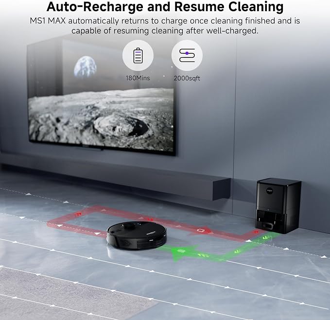MONSGA Robot Vacuum and Mop Combo, 5000Pa Robotic Vacuum - Image 7