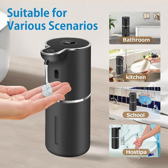 Automatic Liquid Soap Dispenser 12.8oz, Rechargeable & 6 Levels Soap Adjustable - Image 7