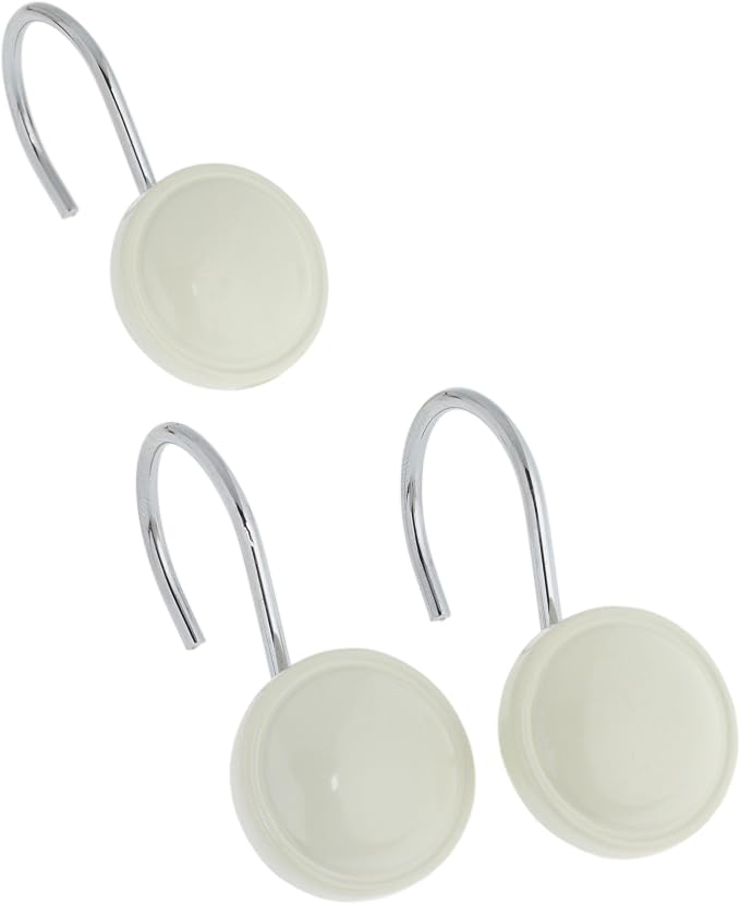 Carnation Home Fashions Color Rounds Ceramic Resin Shower Curtain Hook by WehomeHousewareeInc