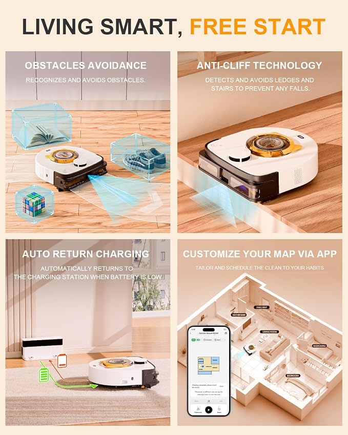 Robot Vacuum Cleaner with 22, 000Pa Ultra-Strong Suction - Image 7