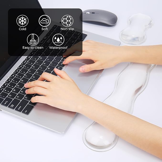 Gel Wrist Rest for Keyboard and Mouse, Wrist Rest for Keyboard, Mouse Wrist - Image 2