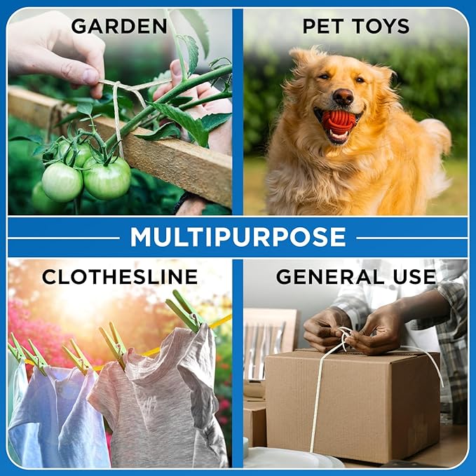 TECEUM Cotton Rope 3/16” – 100 FT – Strong All-Purpose Braided Rope – Natural - Image 7