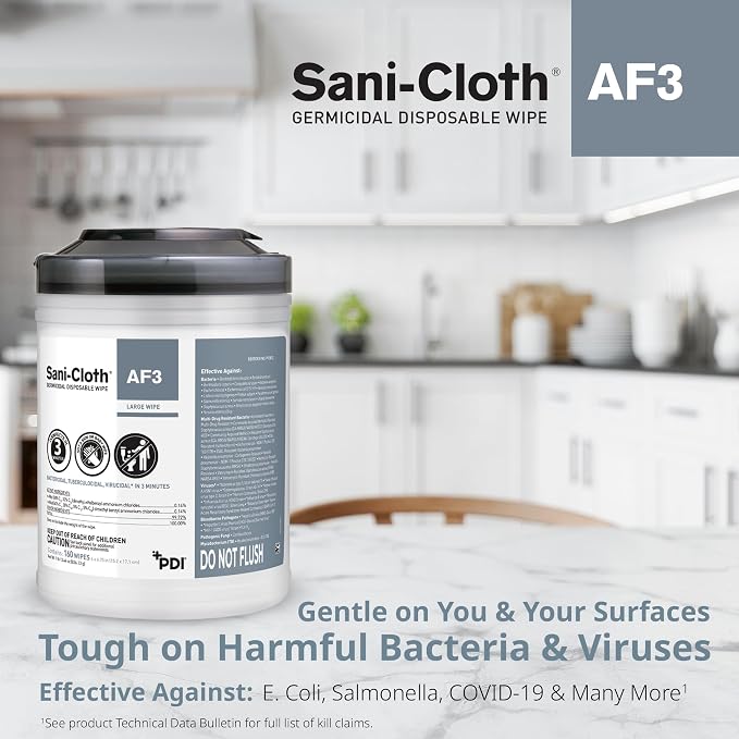 Sani-Cloth AF3, Surface Disinfecting Wipes, Fragrance Free, Alcohol-Free - Image 7
