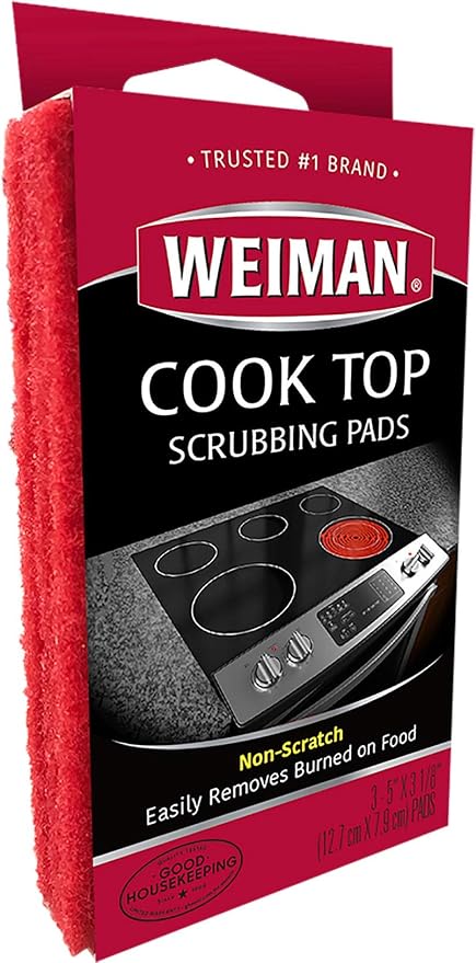 Weiman Cook Top Scrubbing Pads – Gently Clean and Remove Burned-on Food from by Weiman