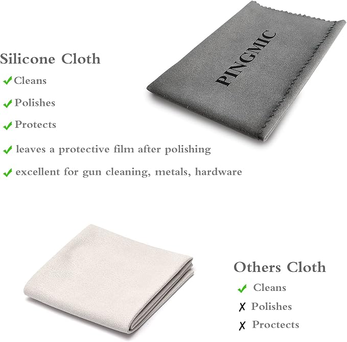 PINGMIC 2/5 Pack Silicon Gun Cleaning Cloth, Lint-Free Microfiber Gun Cloth - Image 7