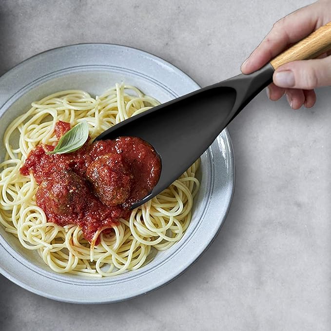 VOVOLY Cooking Spoon for Nonstick Cookingwares, Silicone Spatula Spoon for - Image 4