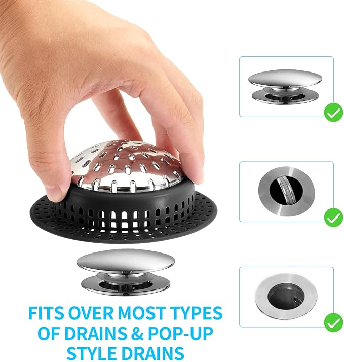 Shower Drain Hair Catcher, Shower Drain Cover, Bathtub Drain Hair Catcher - Image 3