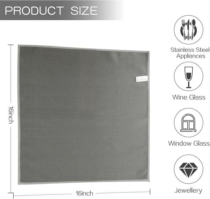 SINLAND Microfiber Glass Cleaning Cloths - Image 4