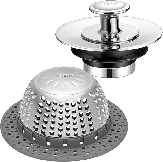 LEKEYE Shower Drain Hair Catcher | Bathtub Stopper/Shower Drain Cover/Drain by LEKEYE