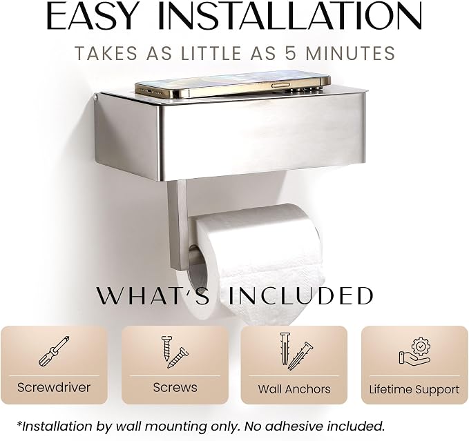 Day Moon™ Chrome Toilet Paper Holder - Image 5