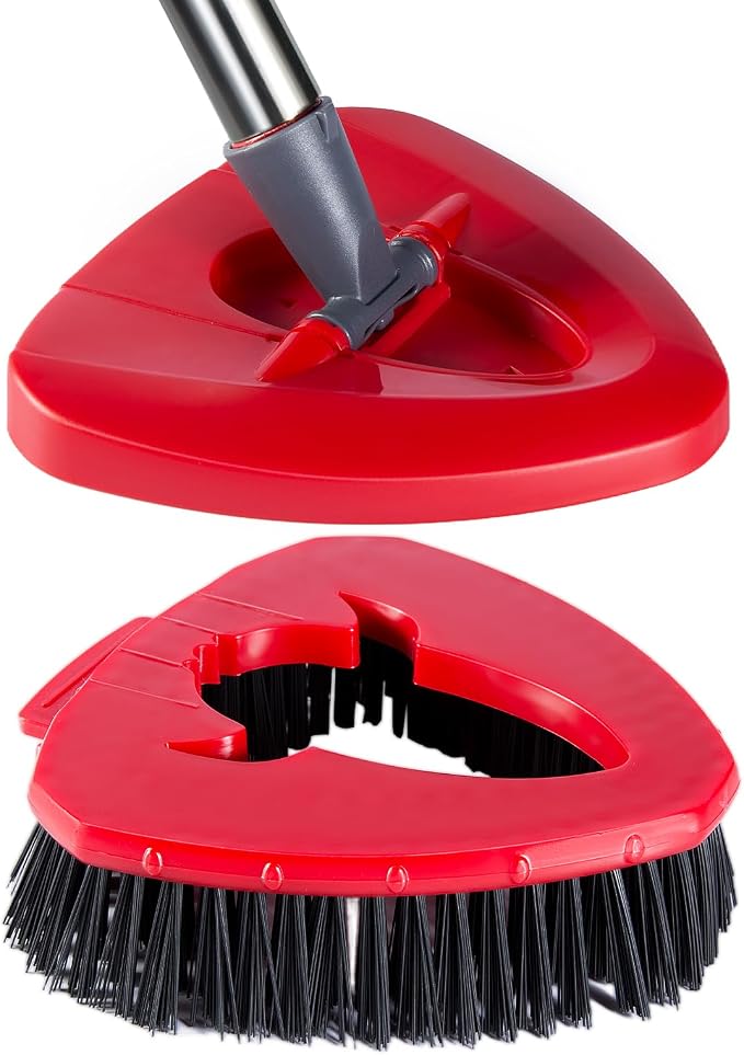 Scrub Brush with Refill Base, Spin Mop Head Scrubber Replacement Compatible - Image 8