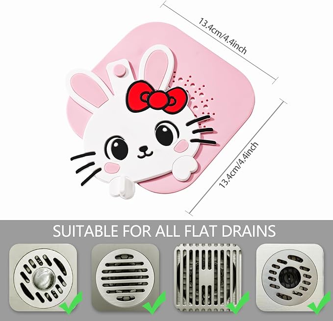 2-in-1 Shower Drain Hair Catcher & Bathtub Drain Cover, Odor-Proof Silicone - Image 2