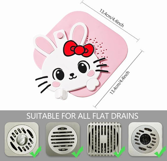 2-in-1 Shower Drain Hair Catcher & Bathtub Drain Cover, Odor-Proof Silicone - Image 2