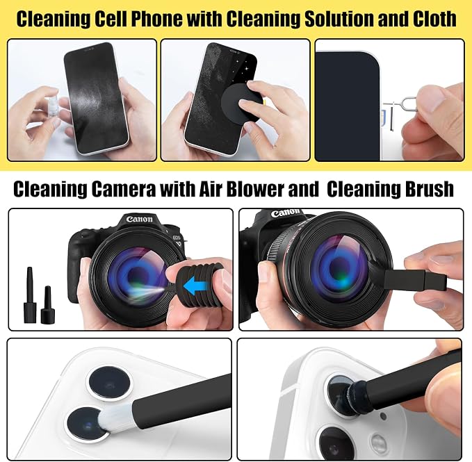 walrfid Laptop Phone Screen Cleaner Kit, Computer Keyboard Brush Cleaning Spray - Image 4