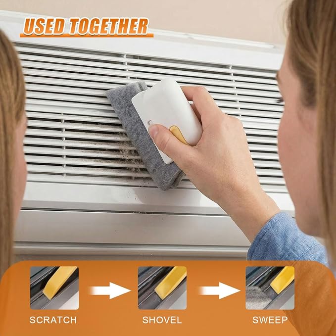 Craedli 5PCS Car Window Blind Cleaning Brush Set, Includes 7-Finger Dust - Image 3