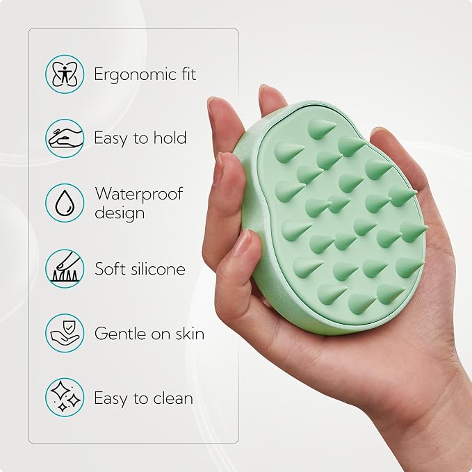 HEETA Scalp Massager 2 Pack for Hair Growth, Soft Silicone Bristles to Remove - Image 4