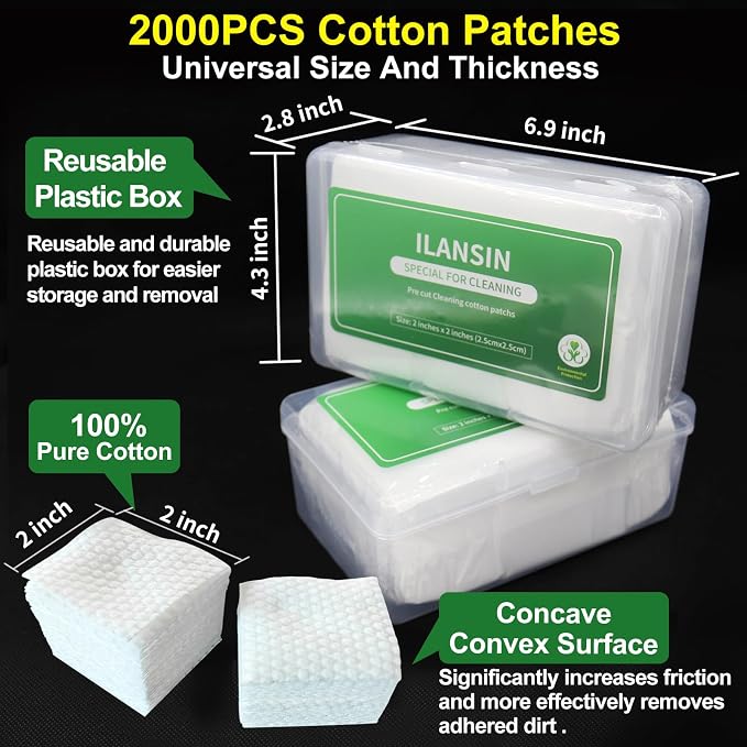 3000/1500PCS Gun Cleaning Patches+CLP Oil, Professional Wipes - Image 2