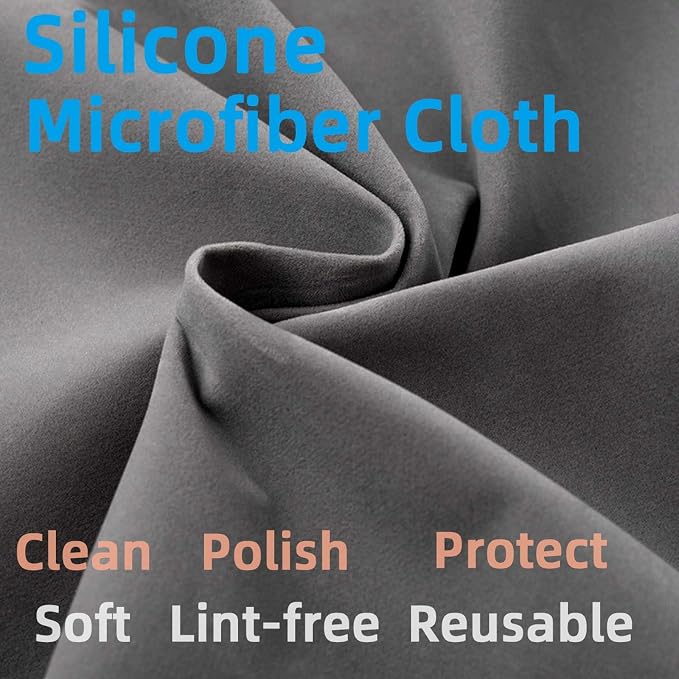Silicone Gun Cleaning Cloth, Reusable Microsuede Cleaning/Polishing Wipes Towels - Image 3