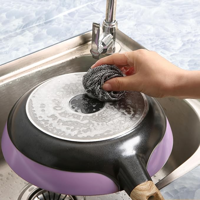 12 Pack Steel Wool Scrubber Pads, Stainless Steel Scrubber, Scrubbing Scouring - Image 6