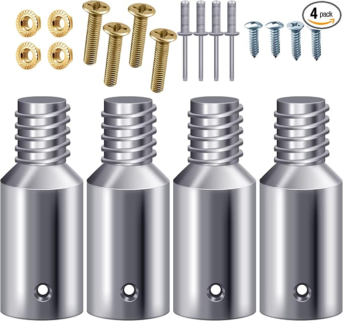4 Pcs Threaded Tip Replacement Ultra Threaded Tip Repair Kit Mop Handle Pole by YINARONG