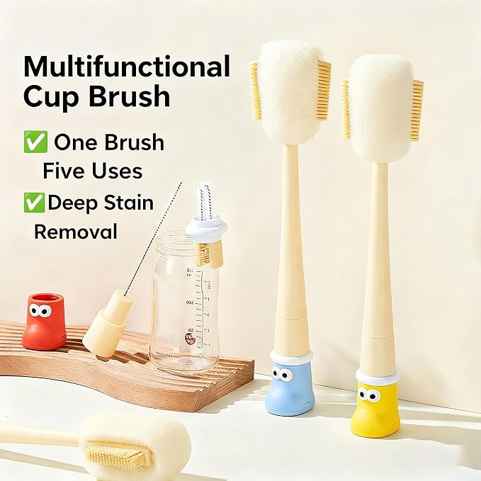5-in-1 Multifunctional Cup Brush, Bottle Cleaning Set - Image 2