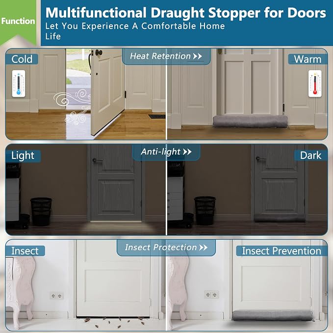 Triangular Under Door Draft Stopper 36 inch Heavy Duty Door Draft Blocker - Image 5