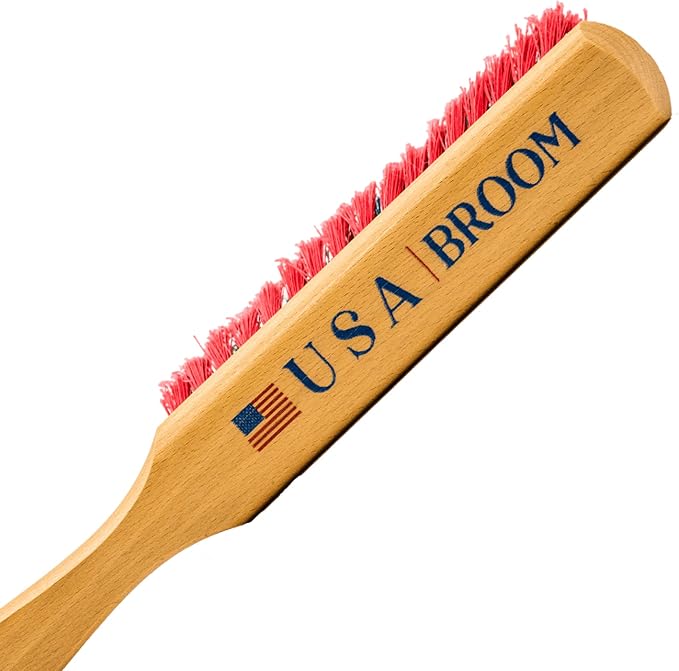 8 Inch USA Bench Broom, Counter Brush, Chemical Resistance Bristles, Two Coats by USABroom-HighQuality