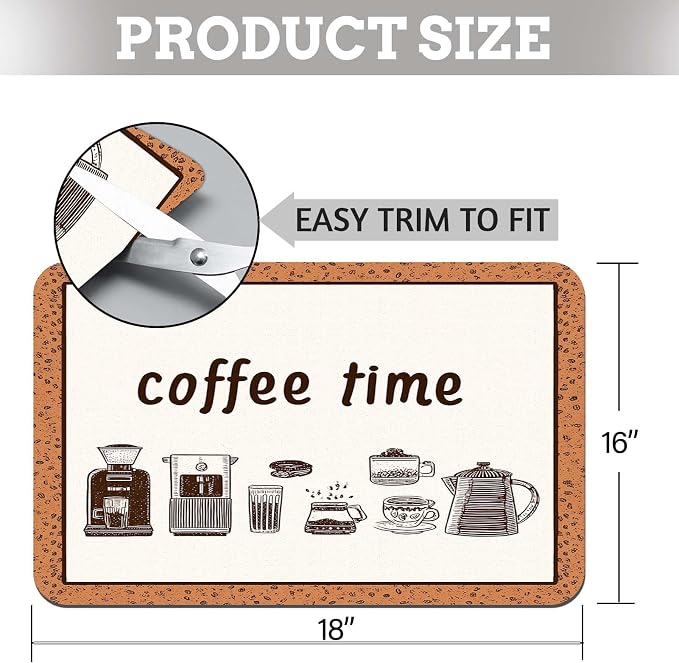 MCALK Coffee Mat, Coffee Bar Station Accessories - Image 6