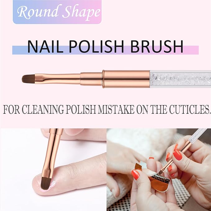 JASSINS Nail Art Clean Up Brushes, - Image 5