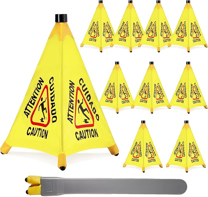 10 Pcs Pop up Wet Floor Sign by Seeshack